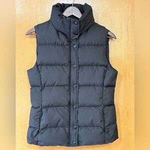 J. Crew Black Quilted Down Puffer Vest-XS